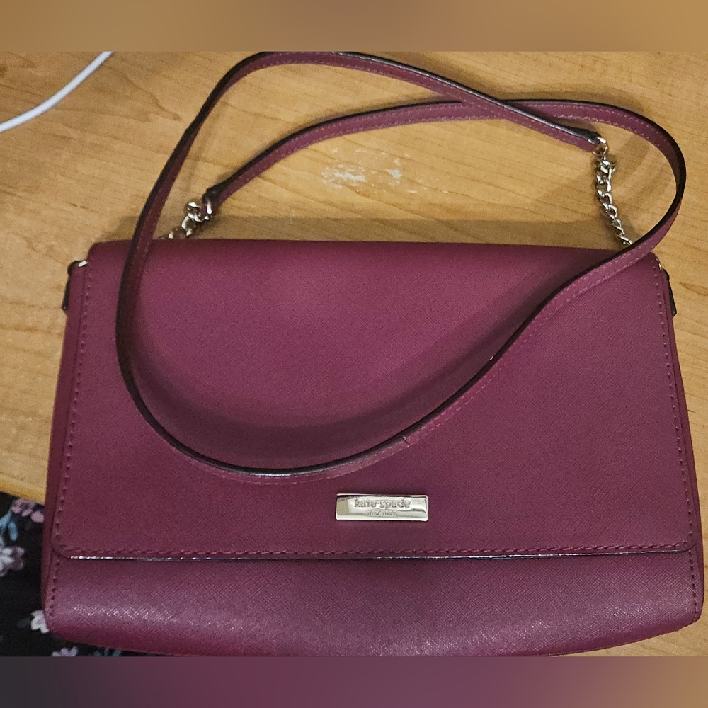 Kate Spade Red Crossbody Bag with Silver Hardware